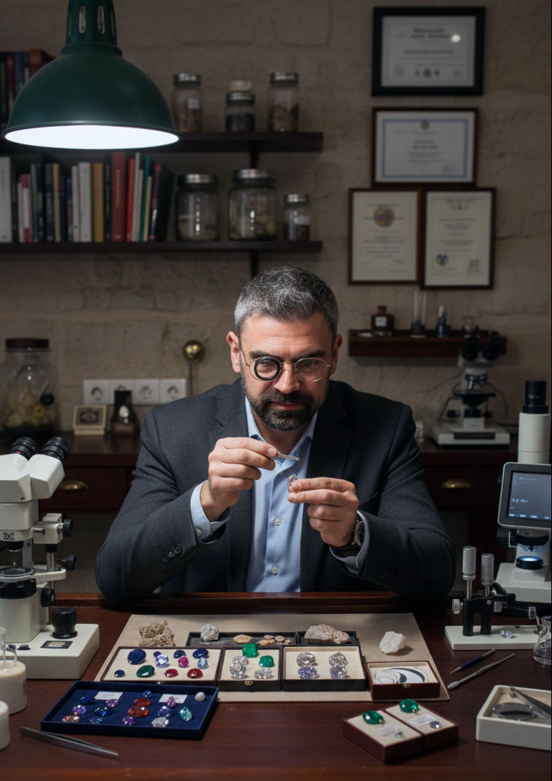 Hugues Baldinesh, gemmologue expert